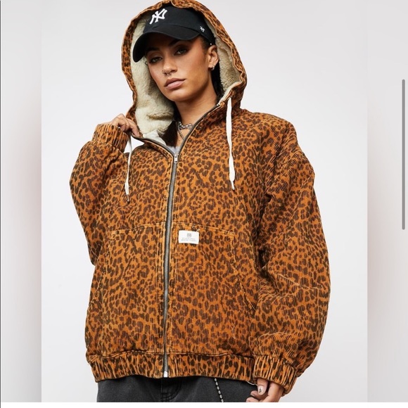 BDG Urban Outfitters Leopard Cheetah Corduroy Jacket Small - Picture 3 of 7